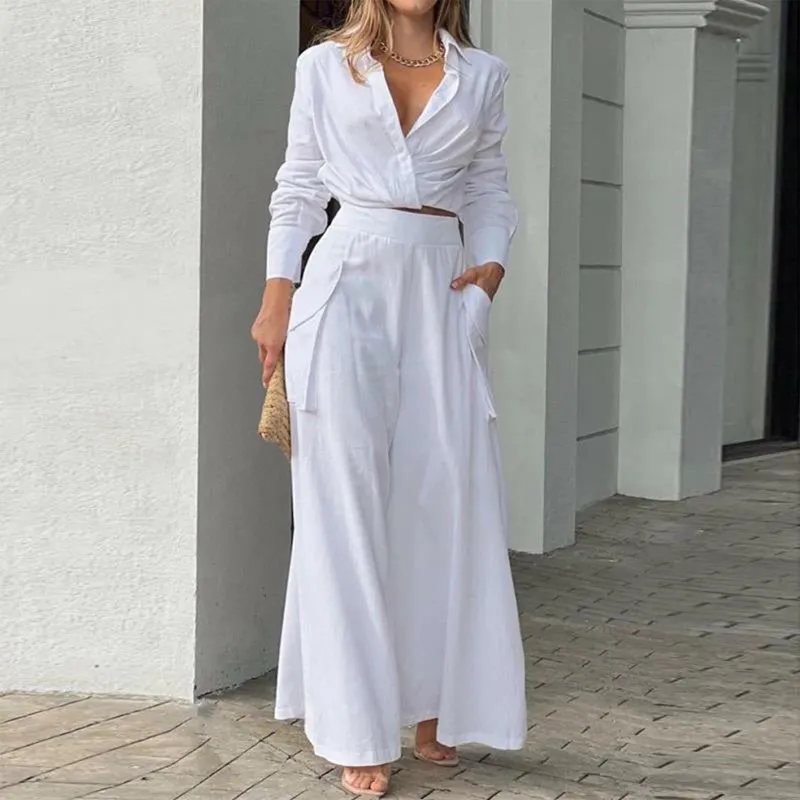 Women's Plus Size Wide Leg Elegant Pant Set sold by Zulily