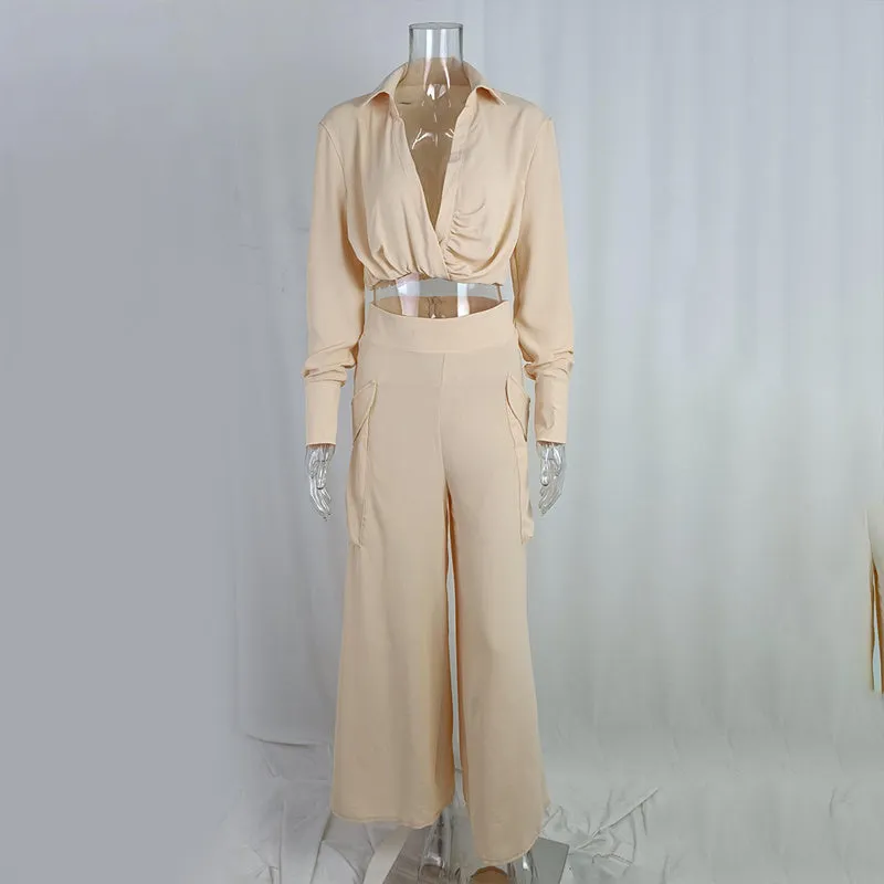 Women's Plus Size Wide Leg Elegant Pant Set sold by Zulily product image thumbnail 5