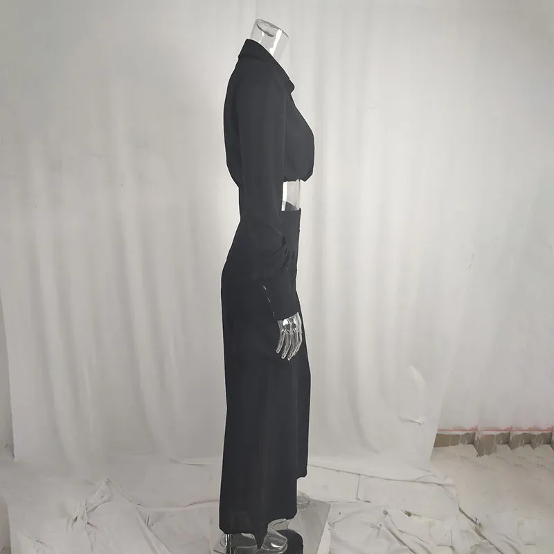 Women's Plus Size Wide Leg Elegant Pant Set sold by Zulily product image thumbnail 2
