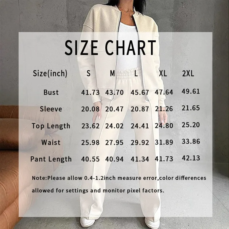 Women’s 2-Piece Zip-Up Sweatsuit Set — Jacket & Wide-Leg Sweatpants sold by Zulily product image thumbnail 3