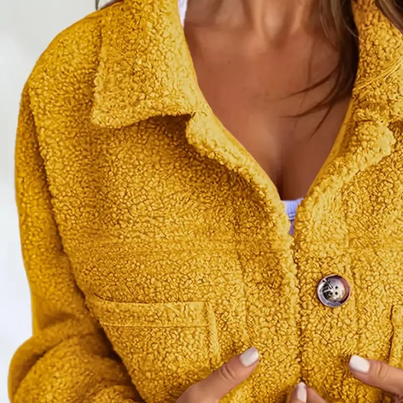 Plus Size Women’s Solid Color Sherpa Jacket sold by Zulily product image thumbnail 5