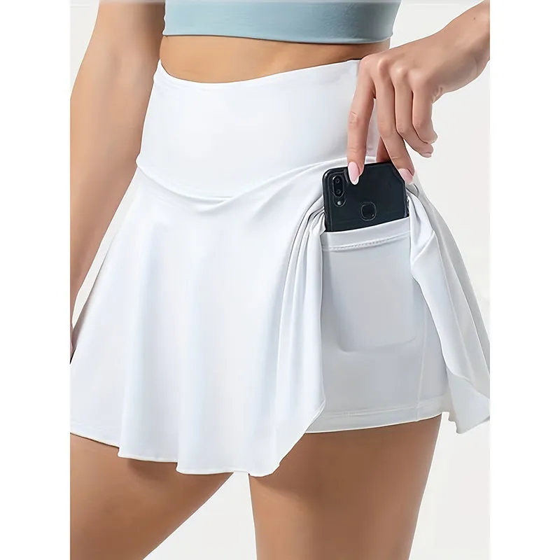 Women Tennis Skirt Golf Skorts Athletic High Waisted With Pockets made by Zulily
