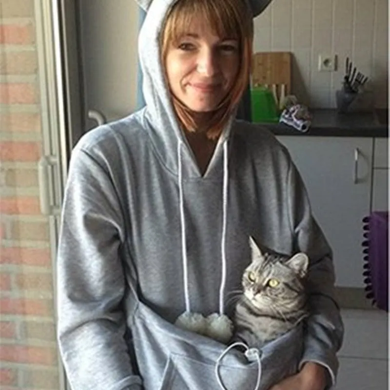 Cat Lovers Hoodie – Unisex Casual Cat Graphic Pullover made by Zulily