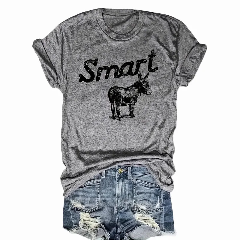 Women's Round Neck Short Sleeve T-Shirt - Casual Summer Top made by Zulily