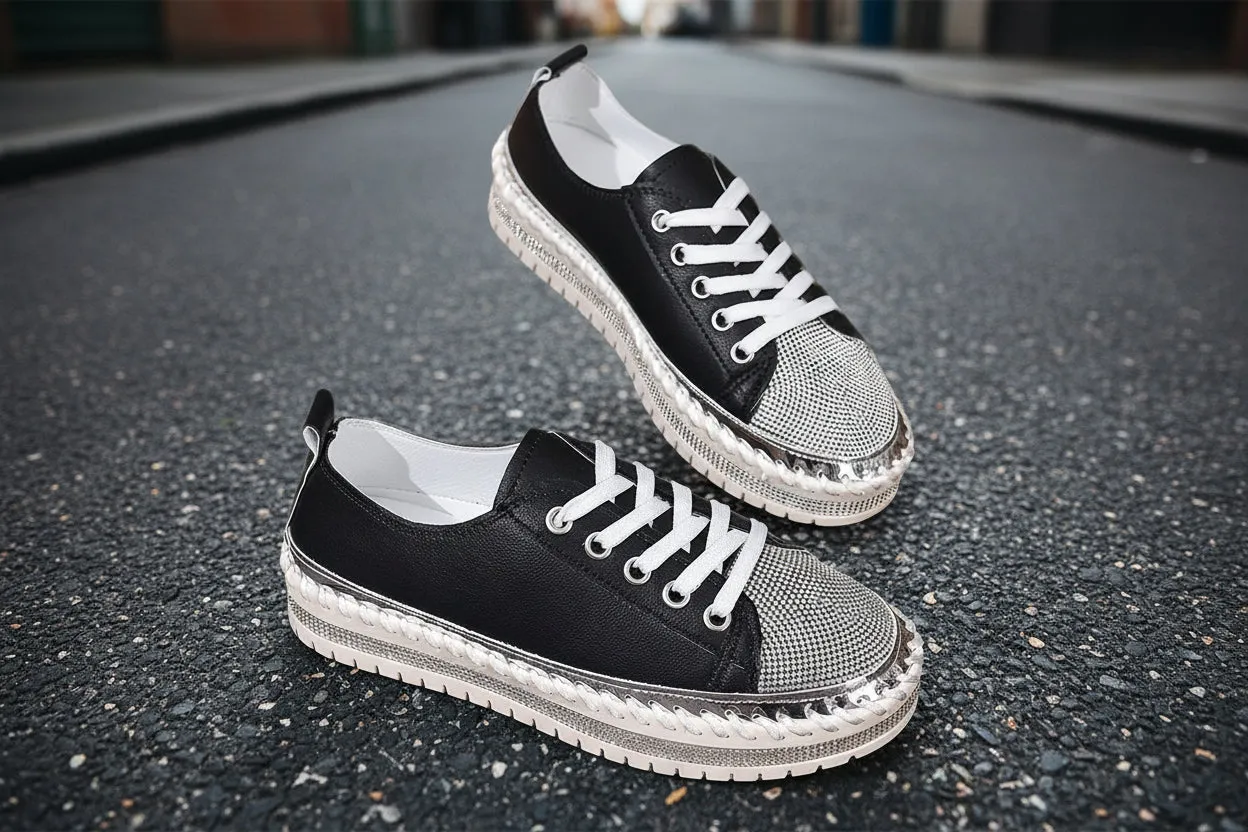 Women’s Plus Size White Sneakers – Chunky Sole Casual Everyday Shoes sold by Zulily product image thumbnail 3