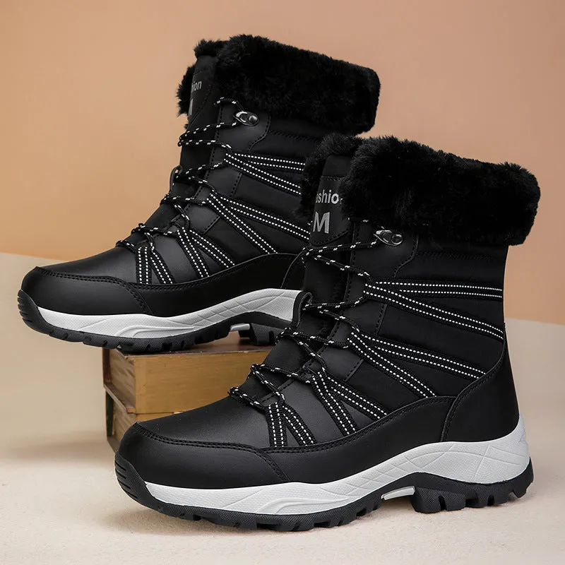 Women’s Winter Fleece-Lined Thicker Non-Slip Cotton-Padded Outdoor Mid-Boots made by Zulily