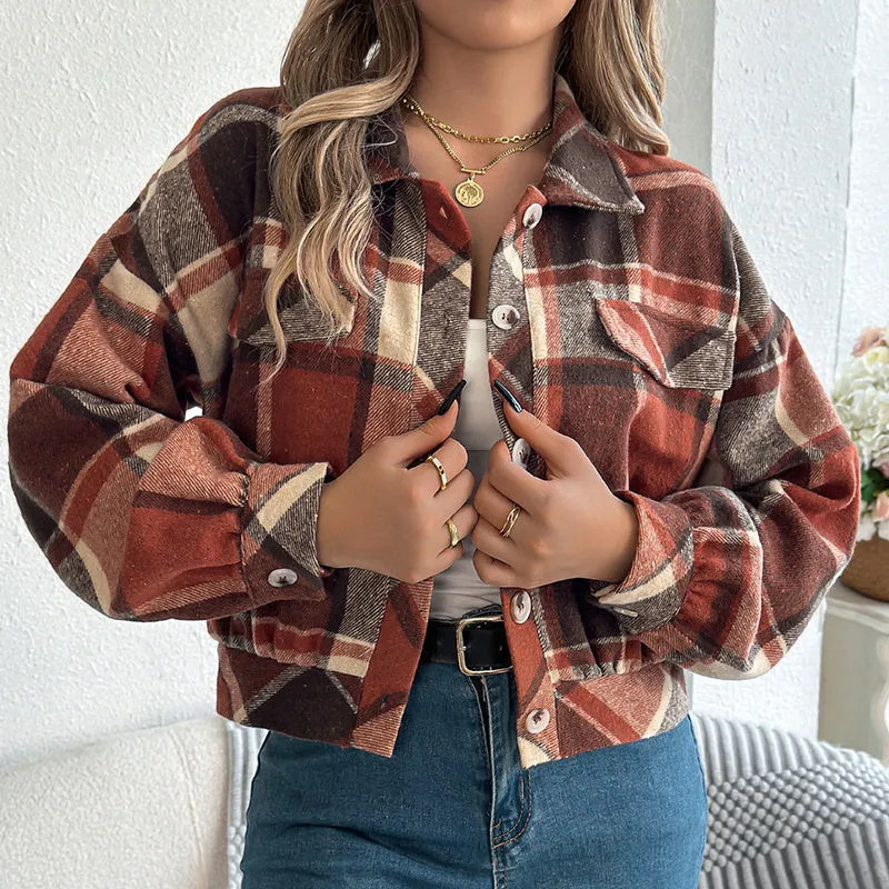 Plaid Shacket – Women’s Long-Sleeve Button-Down Shirt Jacket made by Zulily