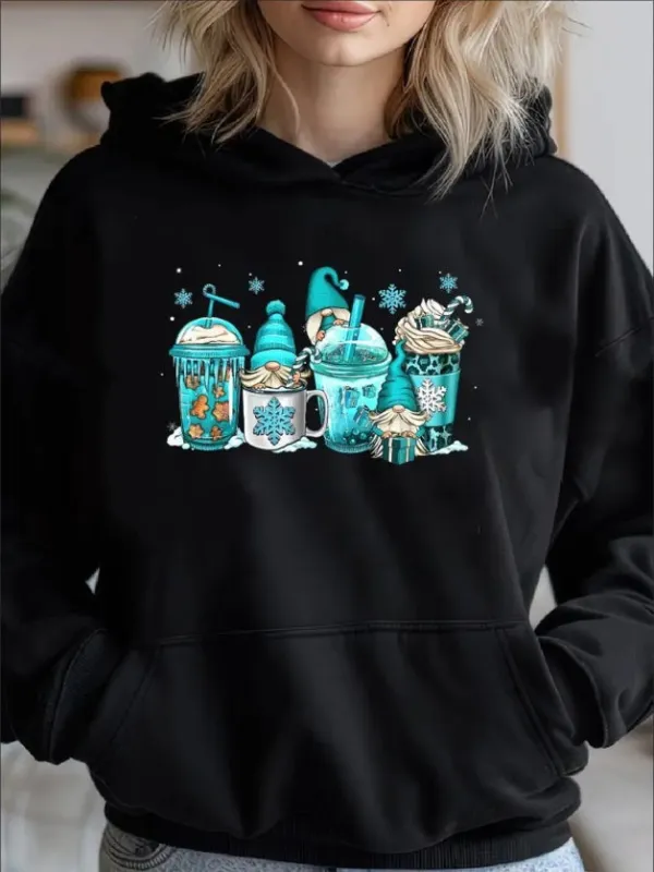 Women’s Christmas Gnomes Hoodie made by Zulily