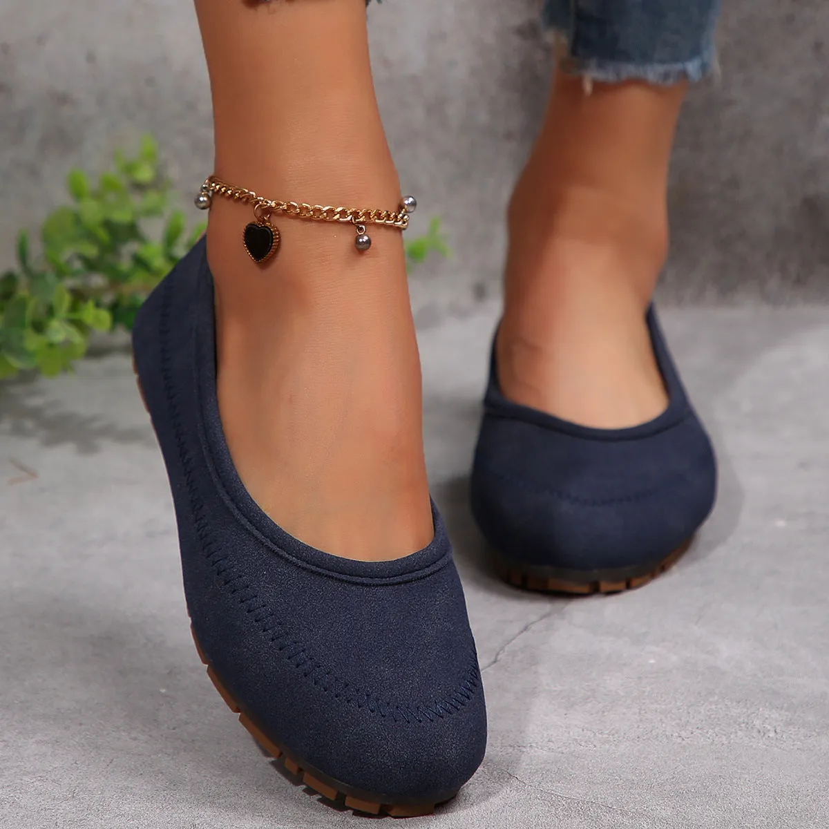 Women’s Low-Cut Round Toe Loafers – Slip-On Flat Casual Shoes sold by Zulily product image thumbnail 2