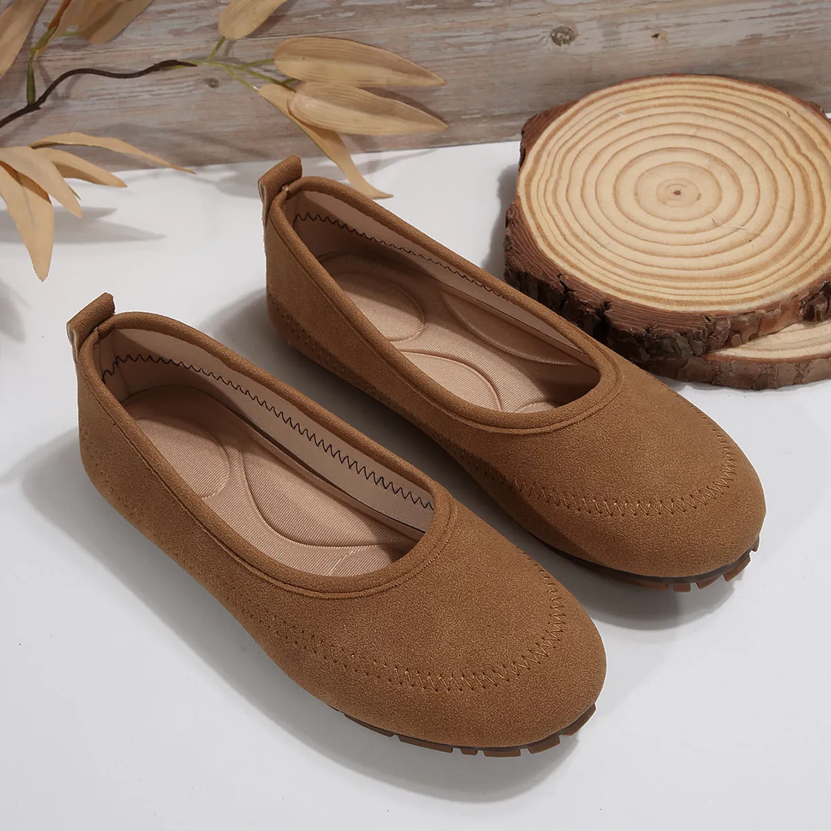 Women’s Low-Cut Round Toe Loafers – Slip-On Flat Casual Shoes sold by Zulily product image thumbnail 3