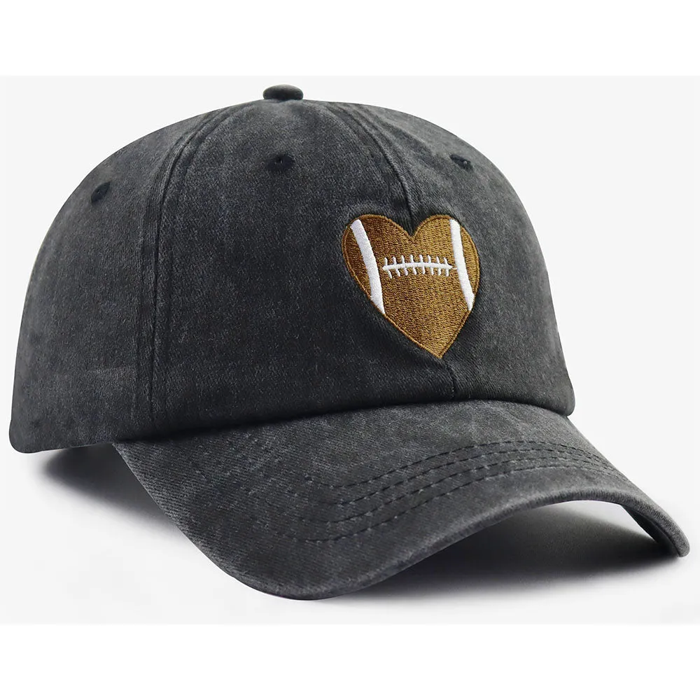 Football Heart Baseball Cap — Gifts for Women & Men sold by Zulily product image thumbnail 3