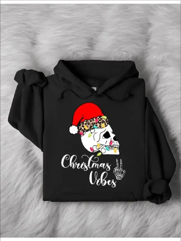 Skeleton Christmas Vibes Hoodie made by Zulily
