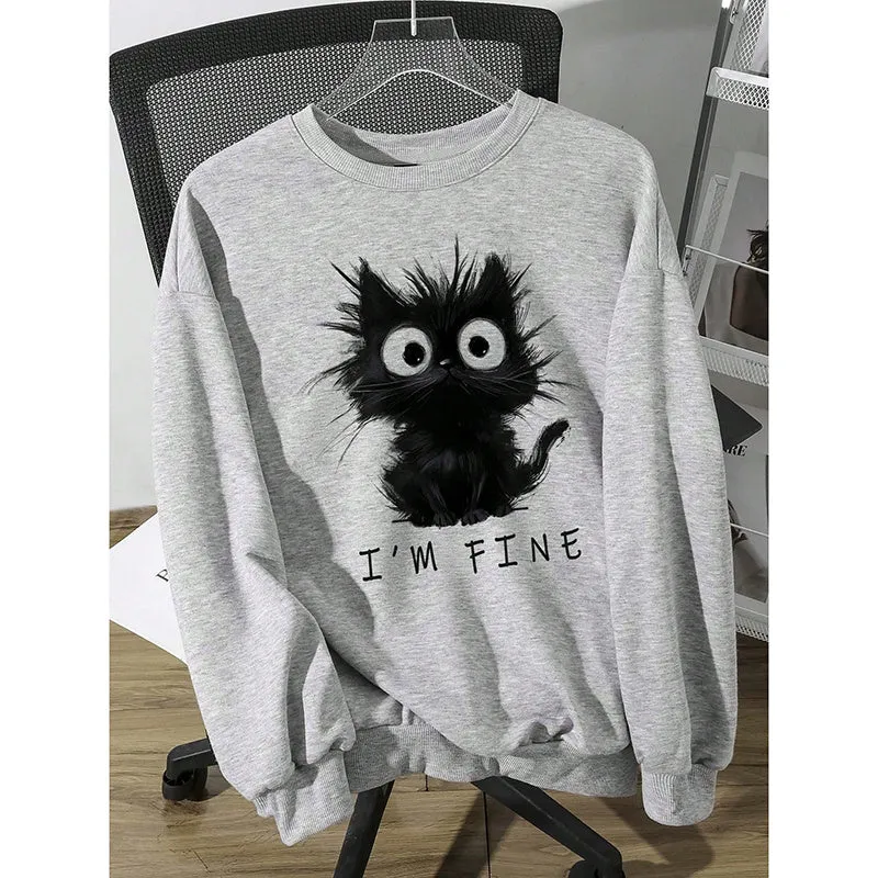 Women's Cute Kitten Graphic Sweatshirt sold by Zulily product image thumbnail 3
