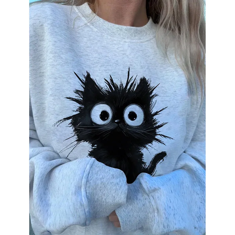 Women's Cute Kitten Graphic Sweatshirt sold by Zulily product image thumbnail 4