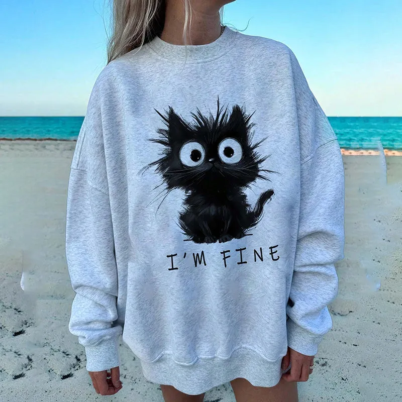 Women's Cute Kitten Graphic Sweatshirt sold by Zulily