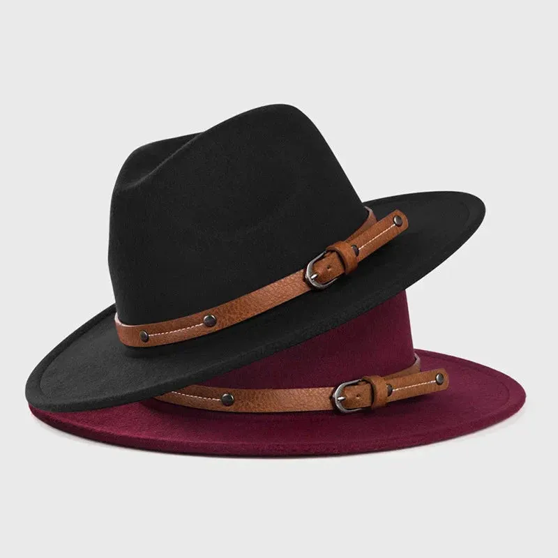 Unisex Wool Fedora – Flat-Brim Felt Hat for Fall & Winter made by Zulily
