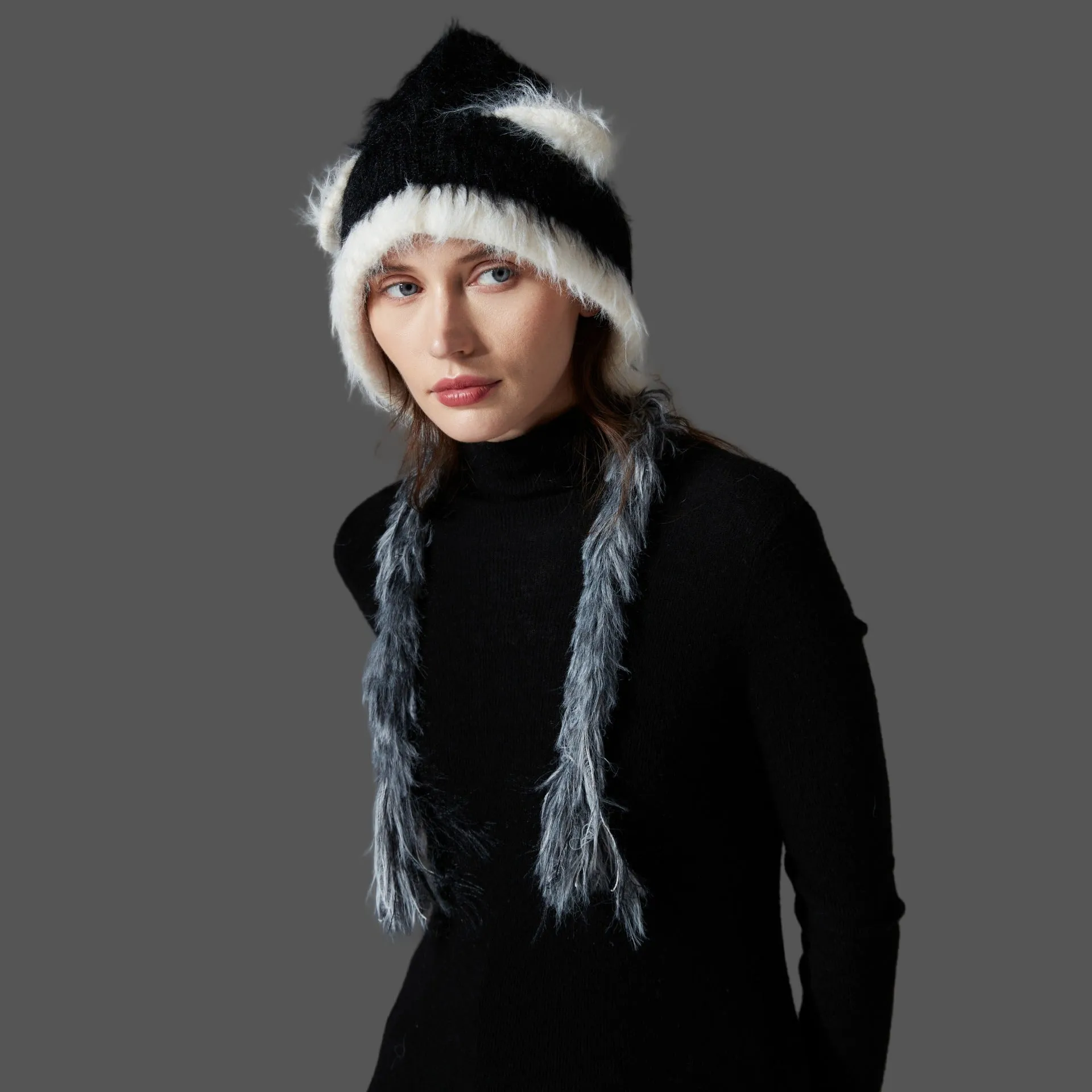 Cat Ears Mink Wool Ear-Protection Knitted Hat — Cozy Animal Ear Beanie sold by Zulily product image thumbnail 4