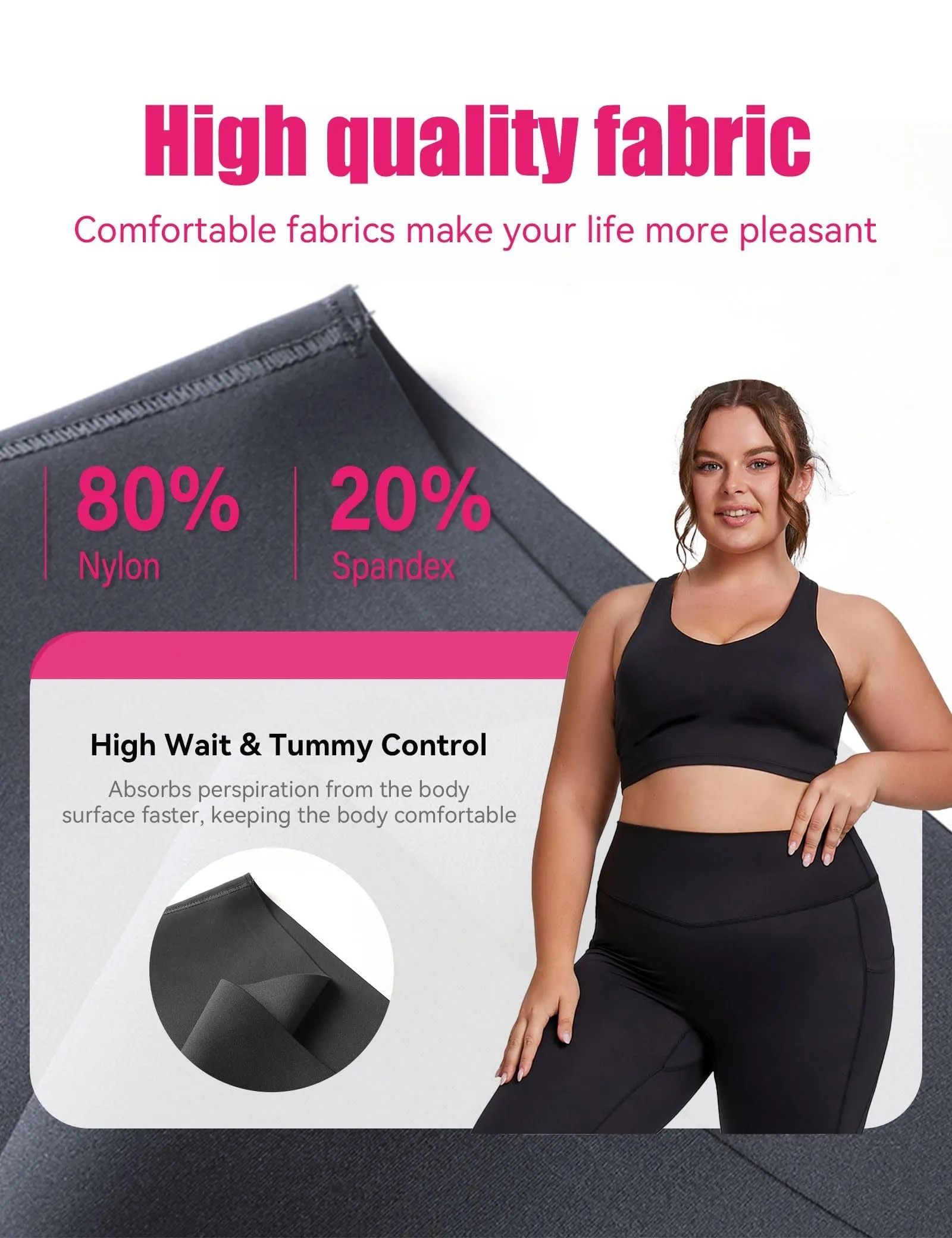 Cropped High-Waisted Yoga Pants with Diagonal Pockets sold by Zulily product image thumbnail 4