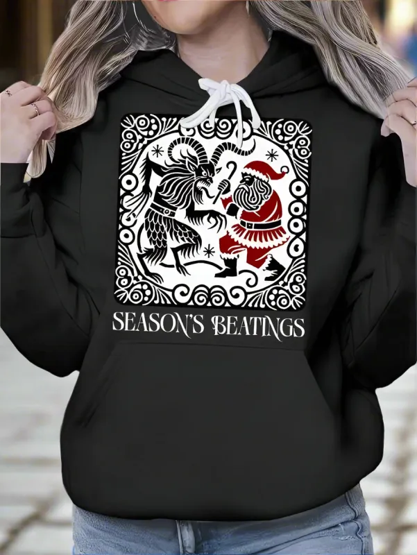 Women’s Krampus vs Santa Hoodie made by Zulily