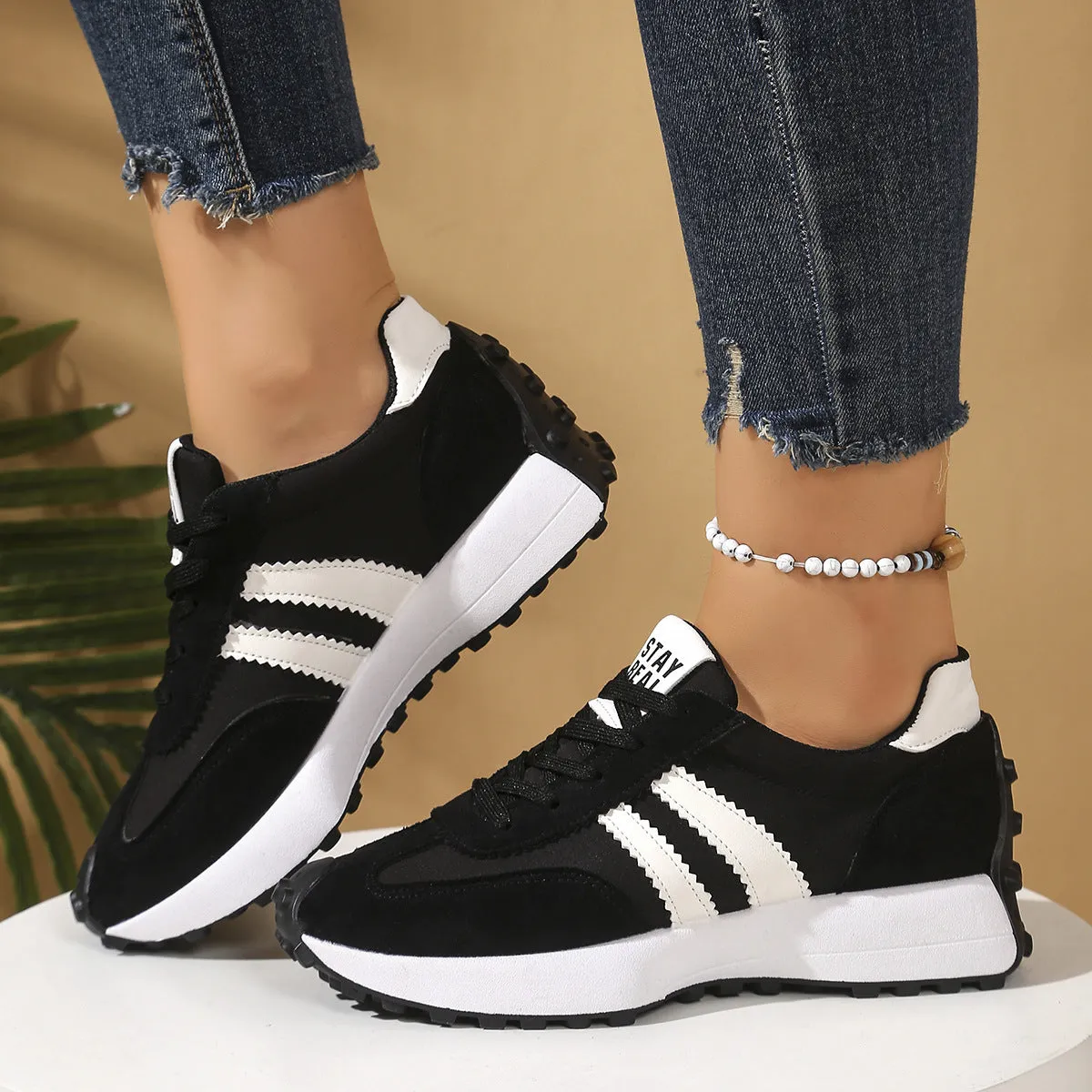 Chunky Thick-Sole Breathable Sneakers for women sold by Zulily product image thumbnail 4
