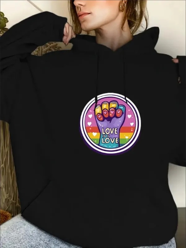 Women’s Casual Printed Hoodie made by Zulily