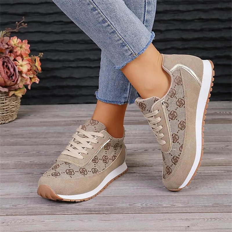 Floral Print Lace-Up Sneakers – Comfortable Canvas Shoes sold by Zulily product image thumbnail 5