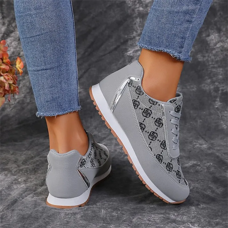 Floral Print Lace-Up Sneakers – Comfortable Canvas Shoes sold by Zulily product image thumbnail 3