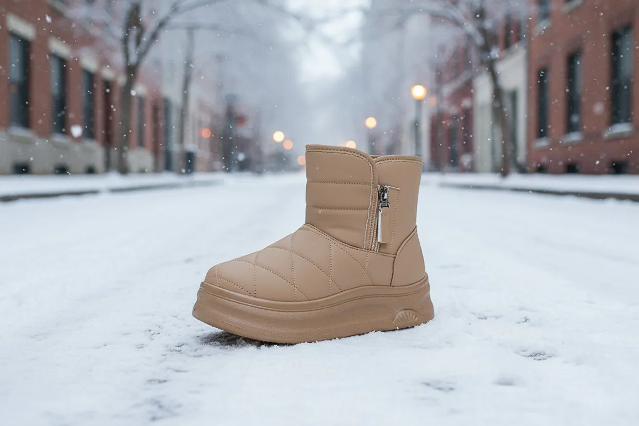 Women’s Warm Fleece-Lined Snow Boots – Casual Winter Anti-Slip Ankle Boots sold by Zulily product image thumbnail 3