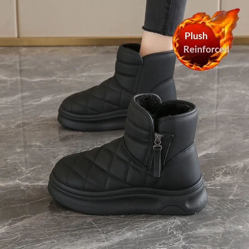 Women’s Warm Fleece-Lined Snow Boots – Casual Winter Anti-Slip Ankle Boots sold by Zulily product image thumbnail 4