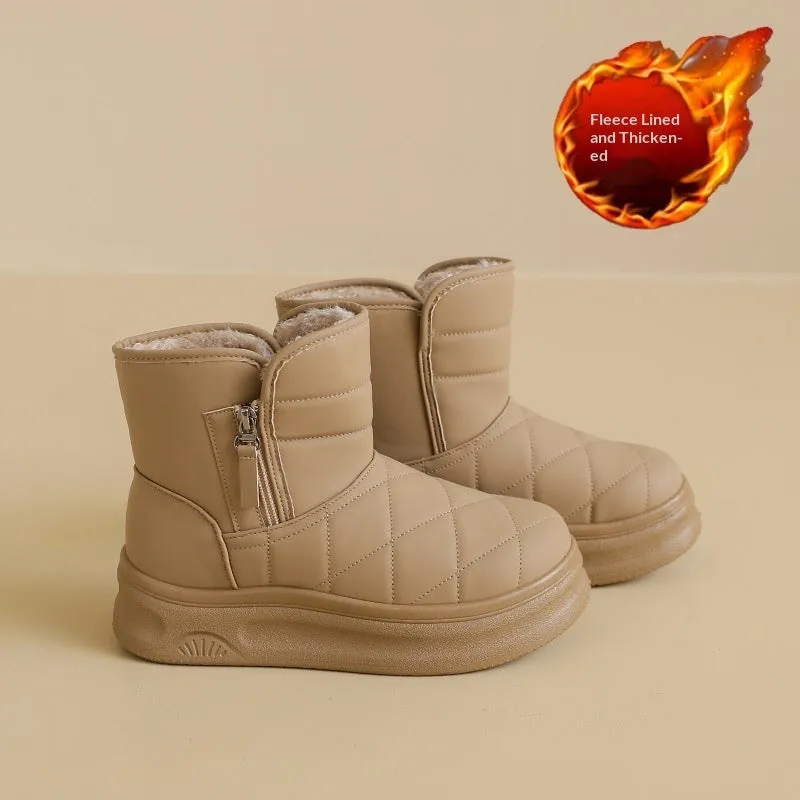 Women’s Warm Fleece-Lined Snow Boots – Casual Winter Anti-Slip Ankle Boots sold by Zulily product image thumbnail 5