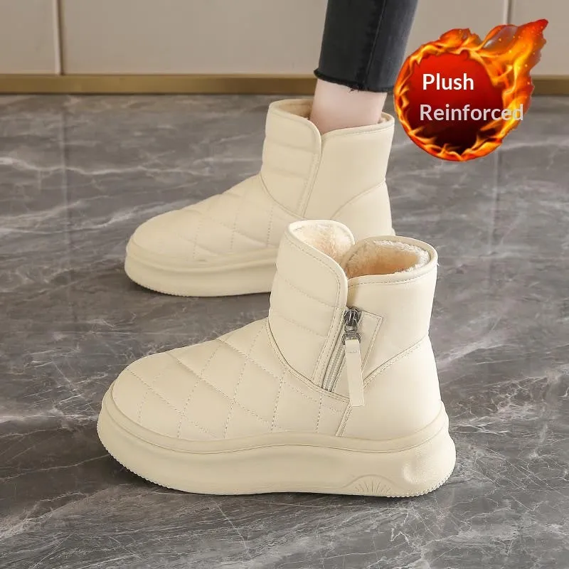 Women’s Warm Fleece-Lined Snow Boots – Casual Winter Anti-Slip Ankle Boots sold by Zulily product image thumbnail 2