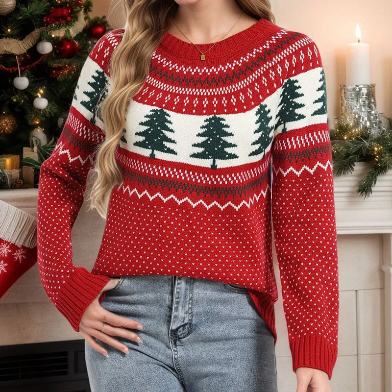 Women's Casual Pine Pattern Sweater sold by Zulily product image thumbnail 5
