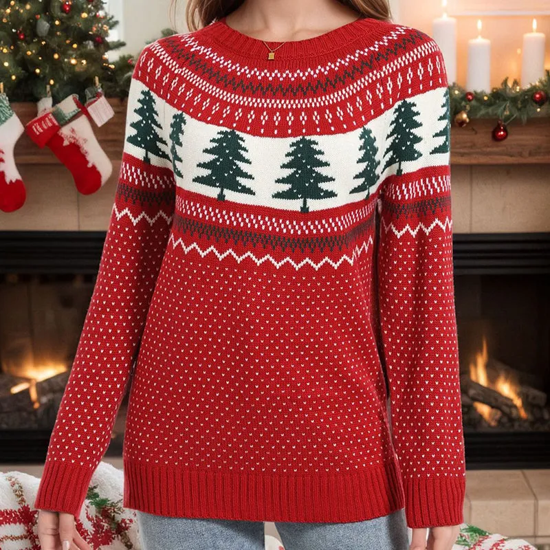Women's Casual Pine Pattern Sweater made by Zulily