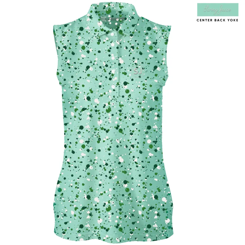 SwingJuice Golf Splatter Women's Sleeveless Polo made by Zulily