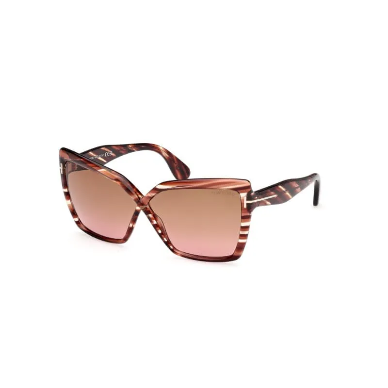 Tom Ford Fiore Red Havana Gradient Brown Sunglasses sold by Zulily