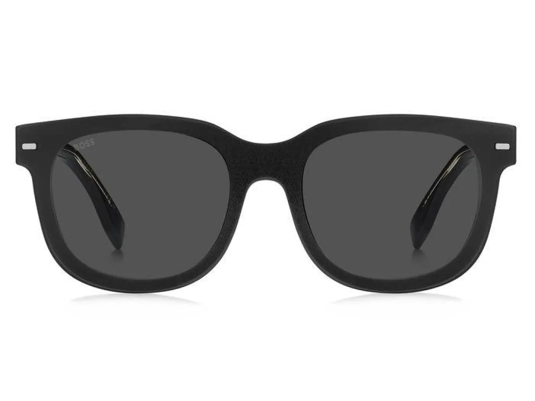 Boss By Hugo Boss Unisex Sunglasses With Clip‑On Accessory Design, Black made by Zulily