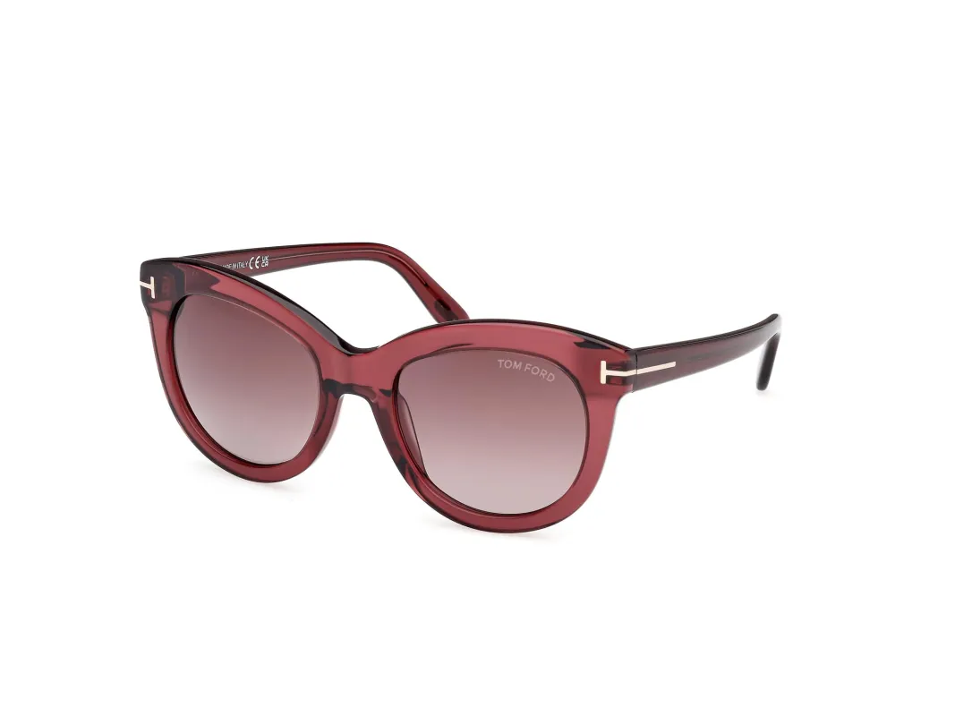 Tom Ford Odette Bordeaux Gradient Cat‑Eye Sunglasses made by Tom Ford