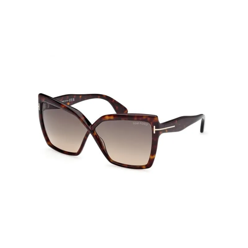 Tom Ford Dark Havana Gradient Smoke Butterfly Sunglasses sold by Zulily