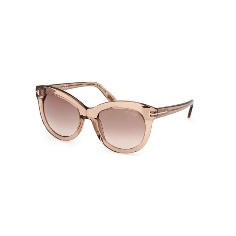 Tom Ford Odette Shiny Light Brown Gradient Brown Sunglasses sold by Zulily