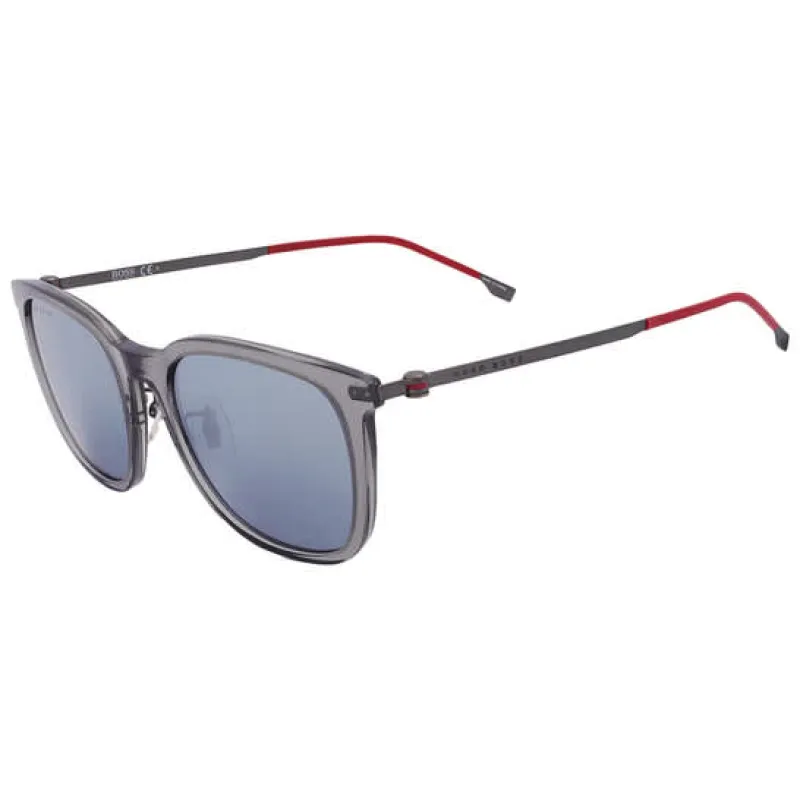 Boss By Hugo Boss Unisex Sunglasses Transparent Grey Frame With Grey Lenses made by Zulily