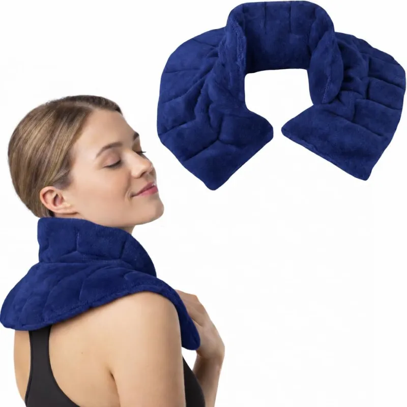 Herbal Concepts Neck and Shoulder Wrap, Hot & Cold Therapy, Microwaveable Shoulder Heating Pad, Aromatherapy Heat Wrap (Blue) made by Zulily