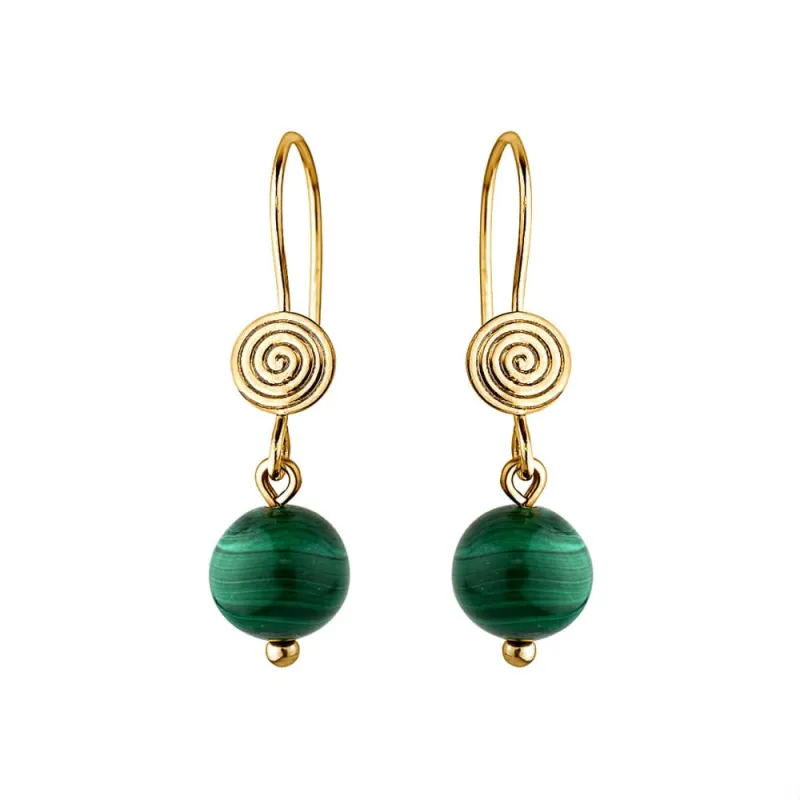 Malachite Green Ball Drop Earrings made by Zulily