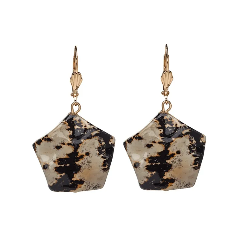 Jasper Star Wavy Drop Earrings sold by Zulily