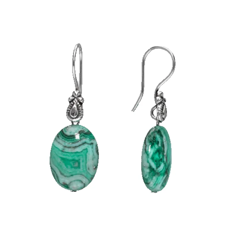 Green Crazy Lace Agate Oval Drop Earrings sold by Zulily