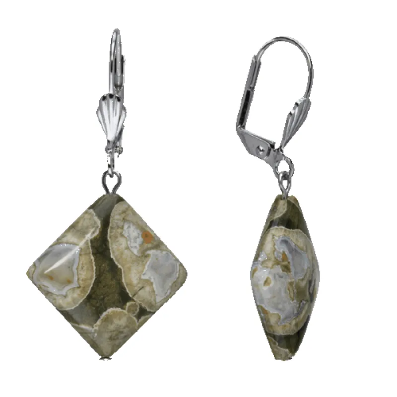 Rhyolite Diamond-Shaped Drop Earrings made by Zulily