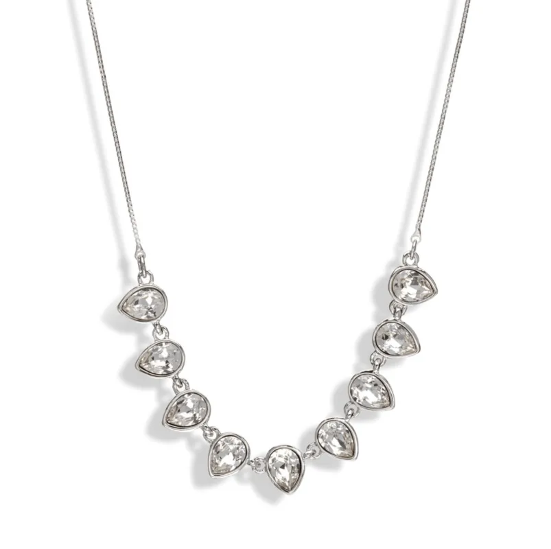 Elegant Teardrop Statement Necklace with Teardrop Swarovski Crystals sold by Zulily