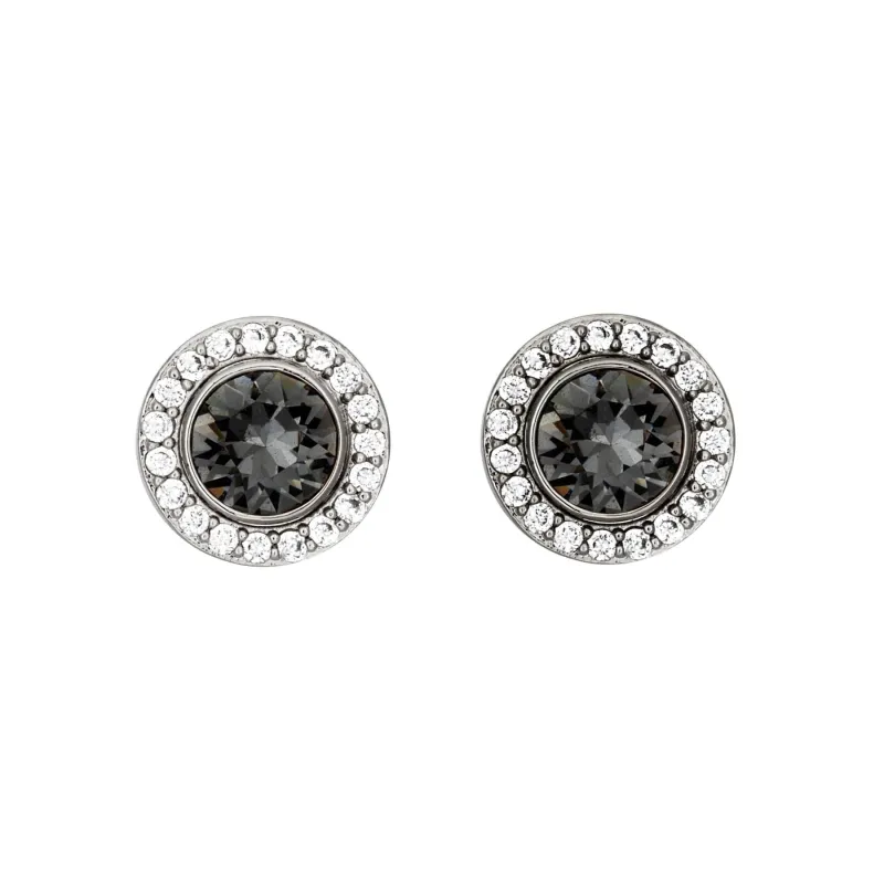 Rhodium and Silvernight Convertible 2-in-1 Swarovski Stud Earrings made by Zulily