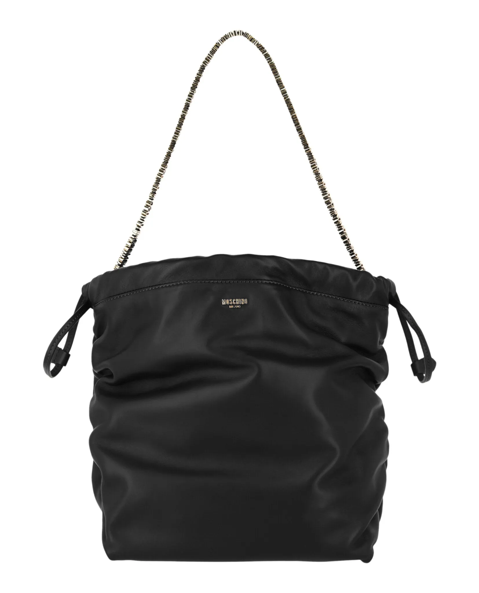 Moschino Drawstring Lettering Chain Shoulder Bag sold by Zulily product image thumbnail 2