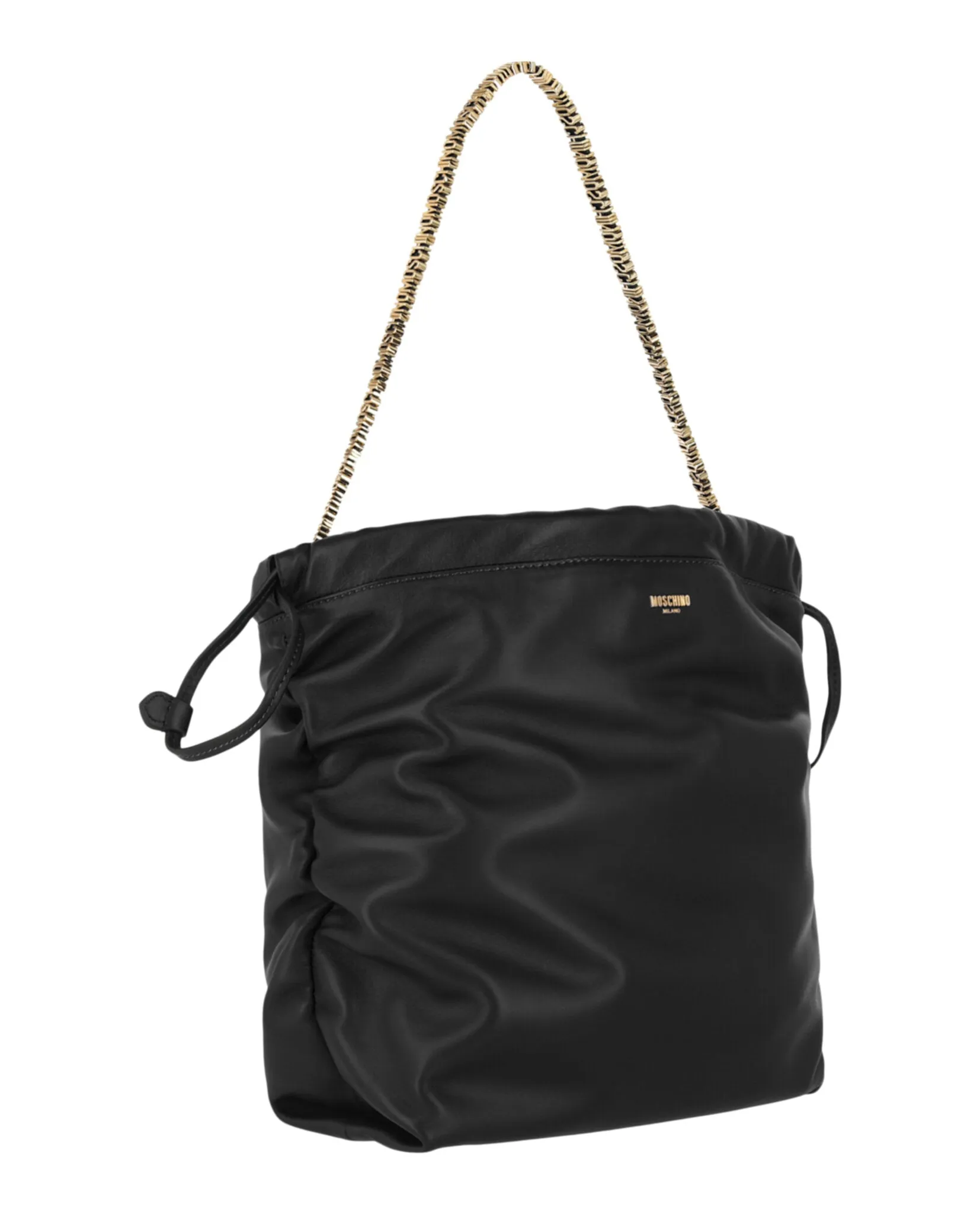 Moschino Drawstring Lettering Chain Shoulder Bag sold by Zulily product image thumbnail 3