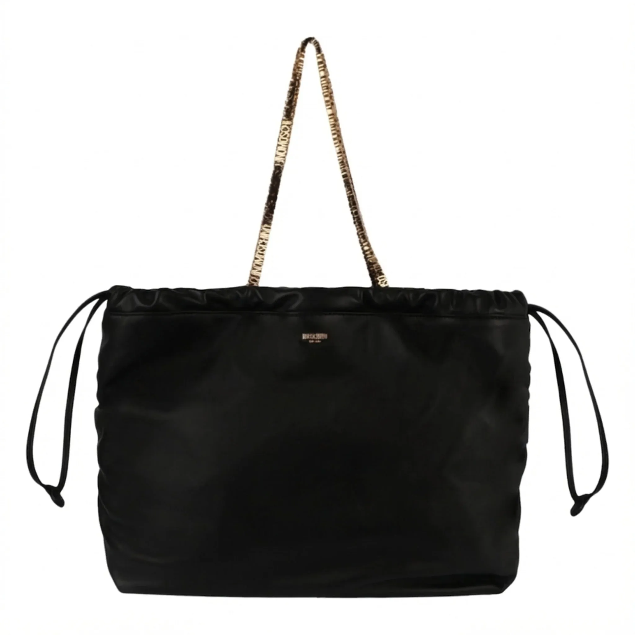 Moschino Drawstring Lettering Chain Shoulder Bag sold by Zulily